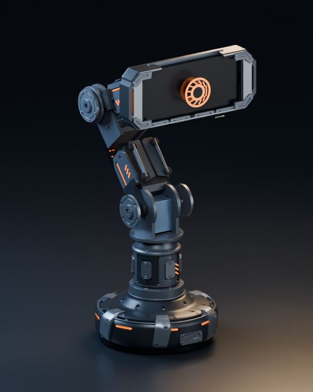 Desktop assistant with original rendered materials